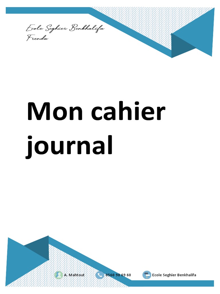 Page De Garde Cahier Journal Knock Page de Garde Cahier Journal | PDF