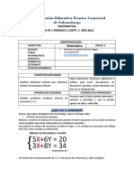 Sistemas de ecuaciones lineales 2x2