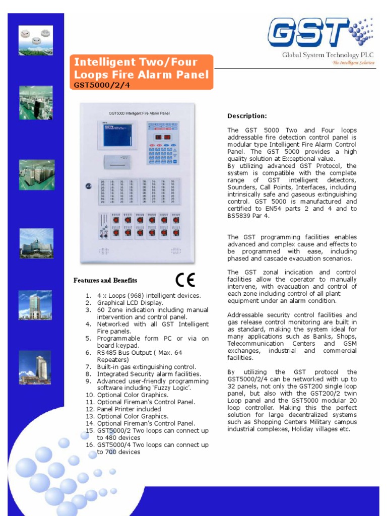 GST5000 Fire Alarm Panel Overview | PDF | Electrical Engineering ...
