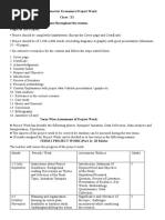 Guidelines For Economics Project Work: Class: XI Only ONE Project Is To Be Done Throughout The Session. Steps For The Project