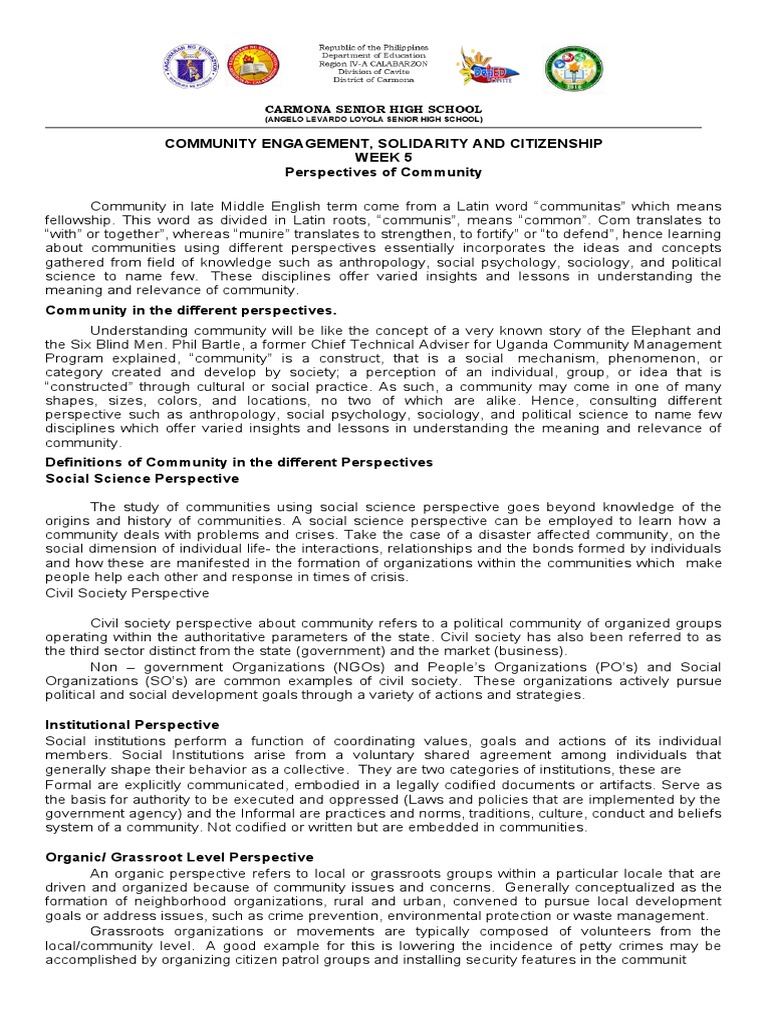 Grassroots Perspectives on Community Engagement | PDF | Community ...