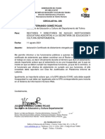 Circular 226 Aclaración Certificado de Aislamiento Otorgado Por Las Eps