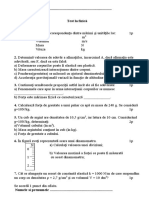 Test de Evaluare La Fizica Clasa VI Fenomene Mecanice