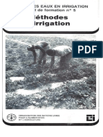 METHODE D'IRRIGATION