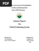 Seminar Report On Global Positioning System