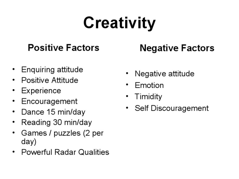 Boosting Creativity: Key Factors | PDF
