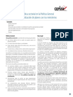 2.Notas acerca de la Política sectorial en la PGG