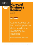 4 Razones Por Las Que Loe Gerentes Deben Dedicar Mas Tiempo Al Coaching