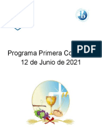 Programa Primera Comunión 12 de Junio de de 2021