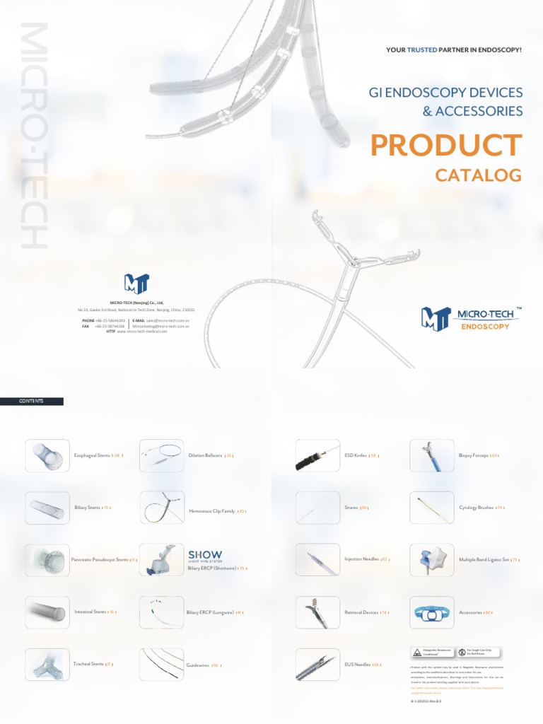 Micro Tech Endoscopy Product Catalog | PDF | Esophagus | Stomach