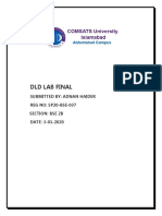 DLD Lab Final: Submitted By: Adnan Haider REG NO: SP20-BSE-037 Section: Bse 2B DATE: 3-01-2020