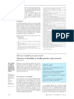 Theories in health care and research Theories of disability in health practice and research Michael Oliver