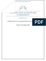 Introduction To Software Engineering: Submitted To: Madam Mamoona Atif Swati