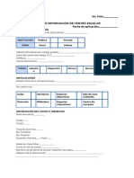 Ficha de Información de Centro Escolar