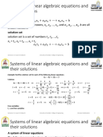 Systems of Linear Algebraic Equations and Their Solutions