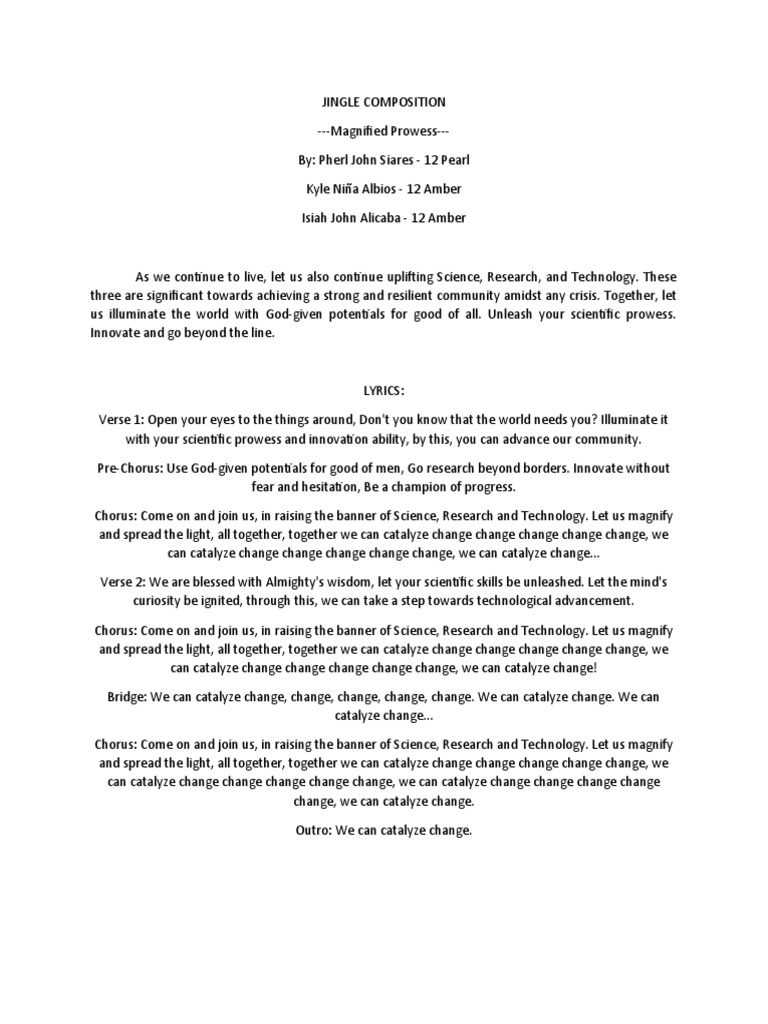 Jingle Writing PDF Song Structure Science And Technology