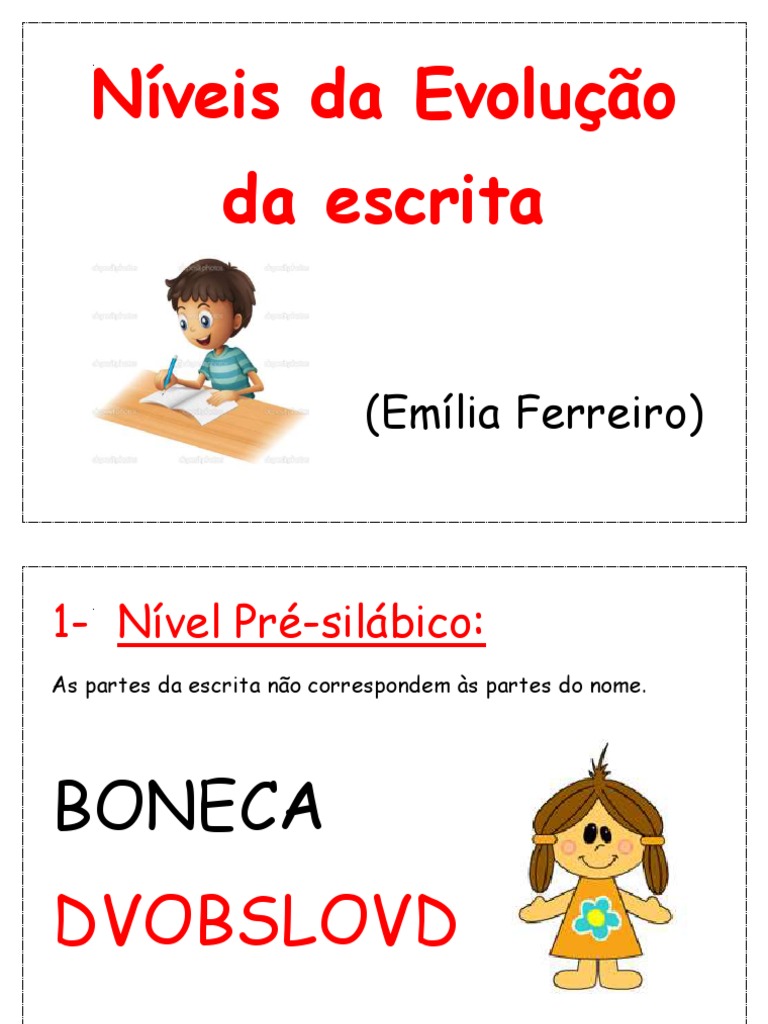 Níveis de Escrita segundo Emília Ferreiro | PDF