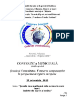 Agenda Conferinta Natalia Dadiani