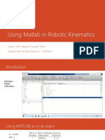 Using Matlab in Robotic Kinematics: Assoc. Prof, Nguyen Truong Thinh Department of Mechatronics - HCMUTE