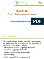 Control of Measurements: Calibration, Verification and Measurement Uncertainty