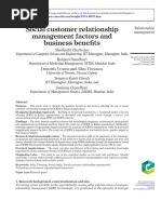 Social Customer Relationship Management Factors and Business Bene Fits