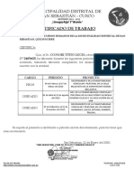 Certificado de Trabajo Municipalidad de San Sebastián 2019 2