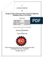 Design of Solar-Wind Generation System For High Rise Buildings (Smart City Model)