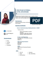 Nilufar Fathima Civil Engineer: Education & Certification