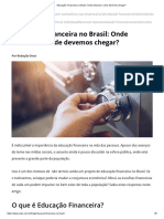 Educação Financeira No Brasil - Onde Estamos e Onde Devemos Chegar