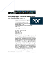 Genetic Parameters in Parents and Hybrids of Circulant Diallel in Popcorn