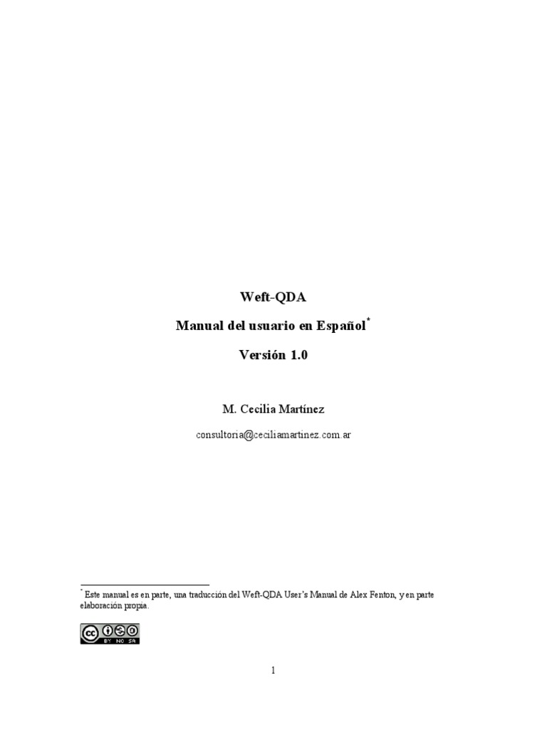 Weft QDA Manual 1.0 PDF Ventana (informática) Archivo de computadora