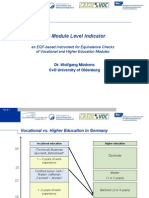 (PowerPoint Version - Slides) Contribution#1741: The Module Level Indicator - An EQF-based Instrument For Equivalence Checks of Vocational and Higher Education Modules