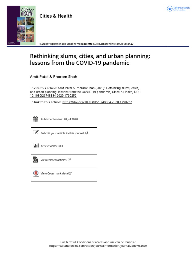 Rethinking Slums, Cities, and Urban Planning: Lessons From The COVID-19 ...