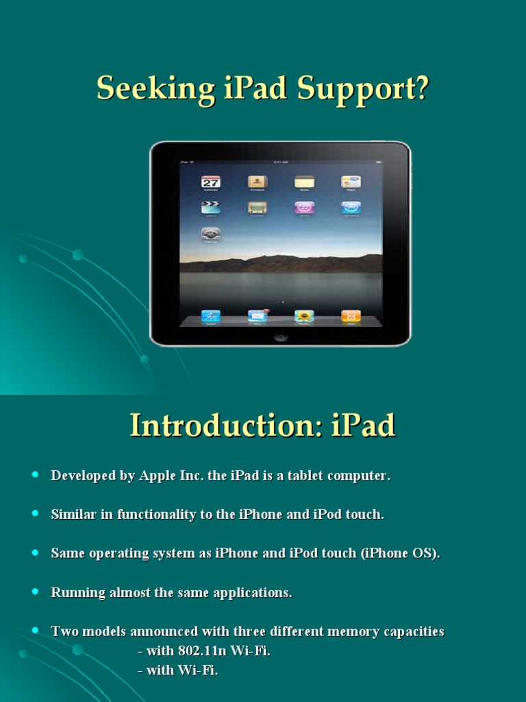 Seeking Ipad Support? | PDF