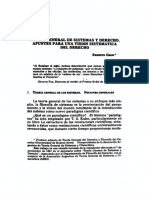 Teoria General de Sistemas y Derecho Apuntes para Una Vision Sistematica Del Derecho