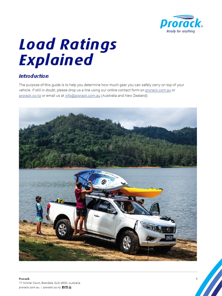 Prorack Load Ratings Explained PDF Off Roading Structural Load