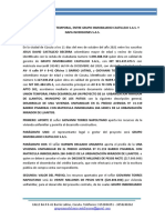 Contrato de unión temporal entre Grupo Inmobiliario Castillejo S.A.S. y Napa Inversiones S.A.S
