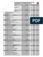 Cronograma Evaluaciones Especiales 2020-I