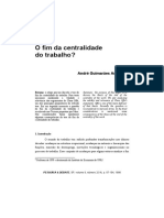 O Fim Da Centralidade Do Trabalho