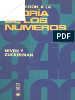 Niven, I., Zuckerman H. - Introduccion a La Teoria de Los Numeros-LIMUSA (WIley) Mexico (1976)