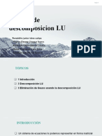 Descomposición LU para sistemas de ecuaciones lineales