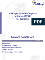 Nadcap Customer Support Initiative (NCSI) For Welding