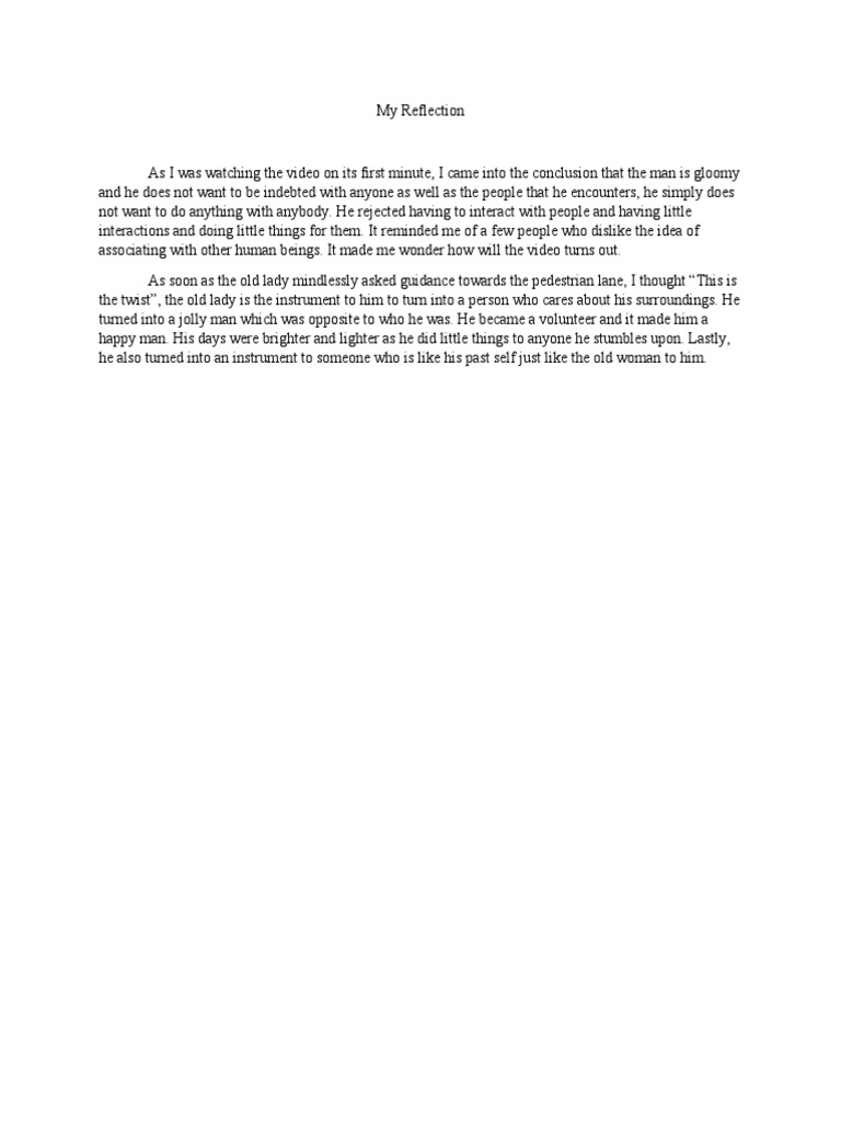 My Reflection | PDF