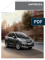 Catalogo Especificaciones Automovil Subaru Impreza 1.6i 2.0i Sport