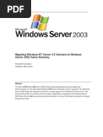 Migrating Window - NT - Server - 4.0 - Domains - To - Windows - Server - 2003 - Active - Directory