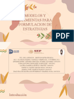 Modelos y Herramientas para La Formulacion de Estrategias