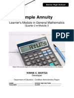 Simple Annuity: Learner's Module in General Mathematics
