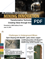 2018-06-14 Sudbury Forum - Doug Morrison - CEMI - Transformative Technologies To Improve Mine Performance