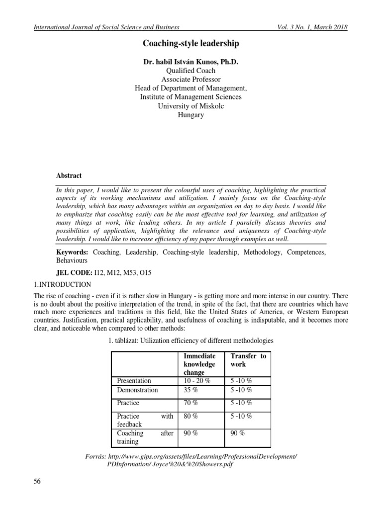 Coaching Style Leadership | PDF | Leadership | Competence (Human Resources)