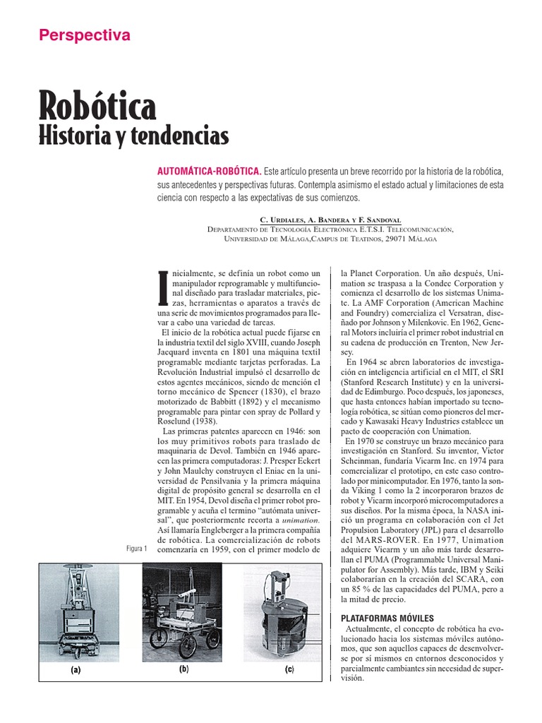 Glosario de Robótica: Historia y Evolución | PDF | Robot | Robótica